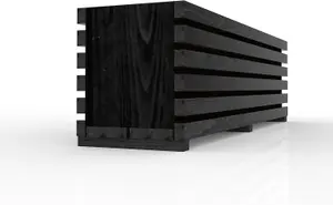 The Hutch Company Sussex Planters (3FT BLACK SLATTED)