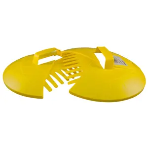 garden leaf grabbers,hand held tidy rake picker,leaf collector/grab (daffodil yellow)