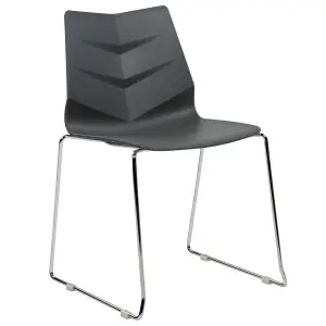 Set of 4 Dining Chairs HARTLEY Dark Grey