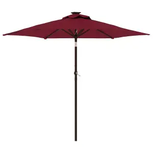 Berkfield Garden Parasol with Steel Pole Bordeaux Red 225x225x212 cm