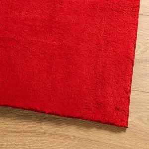 Rug HUARTE Short Pile Soft and Washable Red 200x280 cm