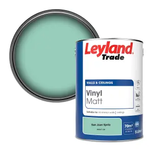 Leyland Trade Vinyl Matt Walls & Ceilings Emulsion Paint San Juan Spritz (PPG17-29) 5L