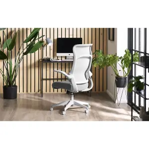 Stylish Light Grey Mesh Office Chair