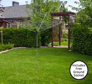 Hills Airdry 3 Arm Garden Rotary Clothes Dryer - 30 Meter Drying Line