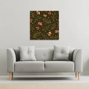 Green Branches (Canvas Print) / 101 x 101 x 4cm