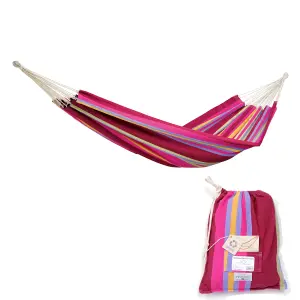 Amazonas Barbados Grenadine Double Cotton Traditional Garden Hammock With Bag