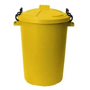 simpa 50L Yellow Plastic Locking Lid Bin