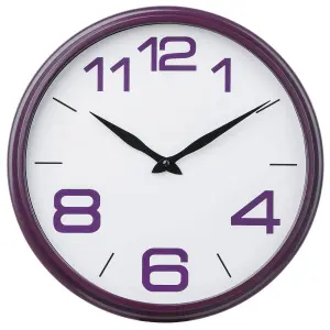 Maison by Premier Purple Plastic Frame Wall Clock