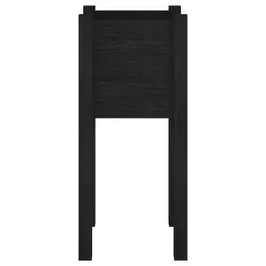 Berkfield Garden Planter Black 31x31x70 cm Solid Pinewood