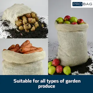 PRObag - Hessian Sacks - PREMIUM GRADE - Jute, Burlap Sacks for Potatoes Vegetables Fruit - Potato Sacks Extra Strong