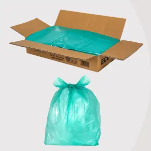 ECO440G Medium Duty Refuse Sack Green - 80L - 200 Bags