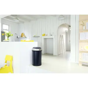 Brabantia 60 Litre Touch Bin Matt Black / Matt Steel