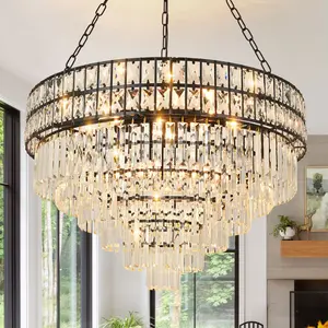 Jauregui 15 - Light Crystal Chandelier Black