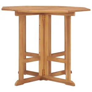 Berkfield Folding Garden Dining Table 90x90x75 cm Solid Teak Wood