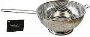 Buckingham Stainless Steel Micro-perforated Deep Colander / Strainer 16.5 cm Long Handle