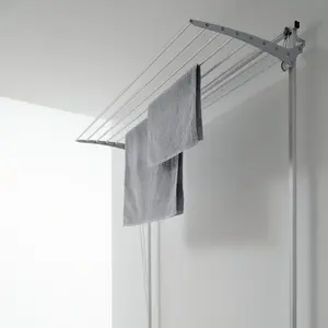 Steel Foldable Wall-Mounted Drying Rack 120cm H x 17cm W x 13cm D