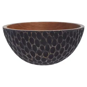 Interiors by Premier Kara Large Wooden Bowl