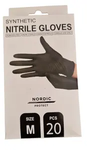 Nordic Protect Premium Black Nitrile Gloves  Medium 480pcs