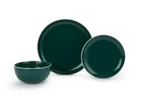 12 Piece Emerald Green Dinner Set