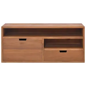 Berkfield TV Cabinet 90x30x40 cm Solid Teak Wood