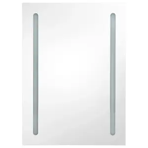 Berkfield LED Bathroom Mirror Cabinet 50x13x70 cm