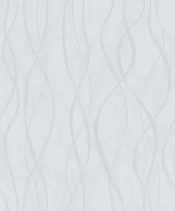 Galerie Special FX Grey Glitter Ribbons Embossed Wallpaper