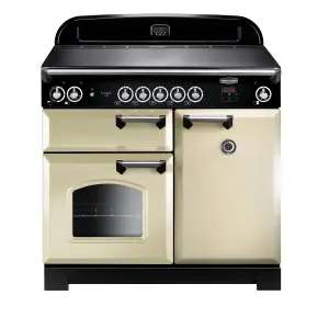 Rangemaster CLA100EIBLC Freestanding Electric Range cooker with Induction Hob - Cream