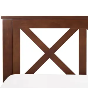 Wooden EU King Size Bed Dark TANNAY