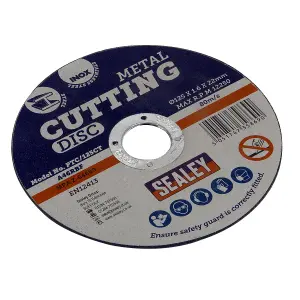 Sealey General Purpose Flat Cutting Disc 125mm x 1.6mm 22mm Bore PTC/125CT