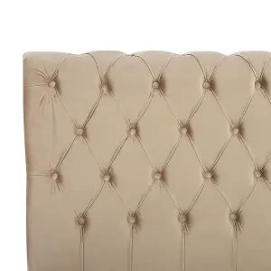 Velvet EU Super King Bed Beige AVALLON