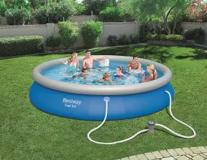 Bestway Fast Set 9,677L Swimming Paddling Pool Set 15' x 33"or4.57m x 84cm