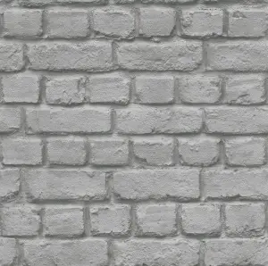 Rasch Portfolio Grey brick Wallpaper