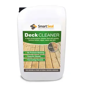 Smartseal Decking Cleaner, Fast Acting Deck Cleaner, Removes Moss, Lichen, Green Algae, Dirt and Black Spot, 25L