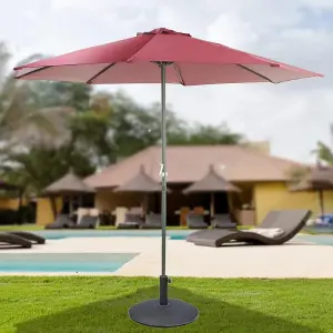 10kg Parasol Base Round Garden Umbrella Stand Tightening Screw Outdoor Stand