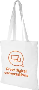 Printed Tote Bags | Promotional Cotton Printed Tote Bags - White