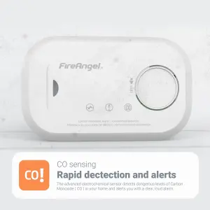 FireAngel FA6813 Wireless Standalone Carbon monoxide Alarm with Replaceable battery