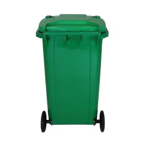 Charles Bentley 240 Litre Green Wheelie Bin - Weatherproof and durable