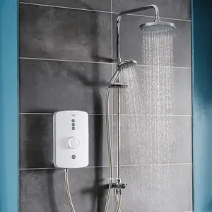 Triton Amala DuElec® White Manual Electric Shower, 9.5kW