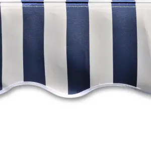 Berkfield Awning Top Sunshade Canvas Blue & White 500x300 cm