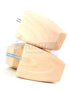 4 x SOLID WOODEN FEET REPLACEMENT FURNITURE LEGS 90mm HEIGHT  SOFAS CHAIRS STOOLS M10(10mm) TSP2031 (Raw)