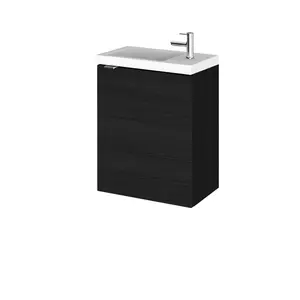 Fusion 400mm Free-standing Single Vanity Unit Charcoal Black