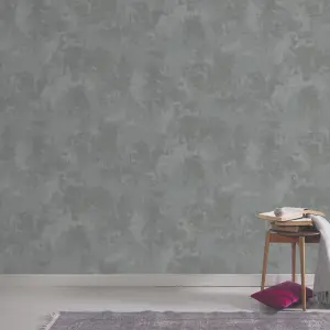 GoodHome Omey Dark grey Distressed effect Textured Wallpaper Sample