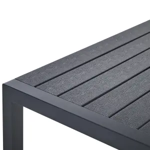 Garden Table Synthetic Material Black VERNIO