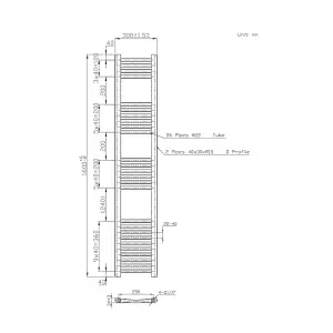 Rinse Bathrooms Electric Heated Towel Rail Curved Chrome Bathroom Towel Radiator 1600x300mm - 800W