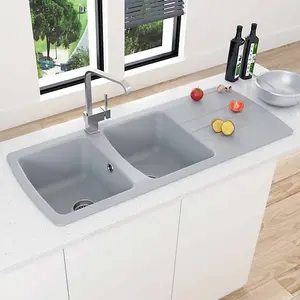 Astini Harrison 2.0 Bowl Grey Composite Synthetic Kitchen Sink & Waste