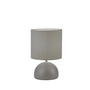 Lighting Collection Grey Ceramic Table Lamp