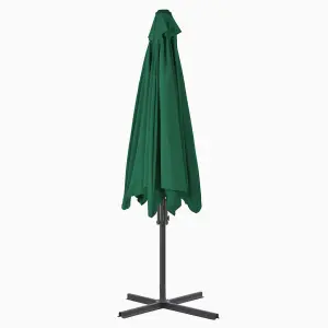 Berkfield Outdoor Parasol with Steel Pole 300 cm Green