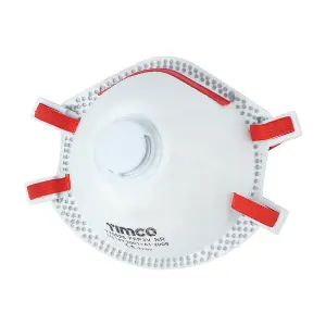 Timco - FFP3 Moulded Masks with Valve (Size One Size - 3 Pieces)