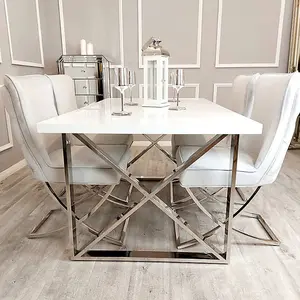 Clarette Dining Table Set with Sole Chairs / Dining Furniture Set