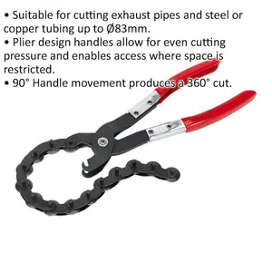 High-Performance Exhaust Pipe Cutter Pliers for Steel and Copper Tubing